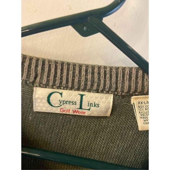 Cypress Links xxl Golf Sweater Ugly Christmas Golfer Greens crewneck VTG - Picture 6 of 6